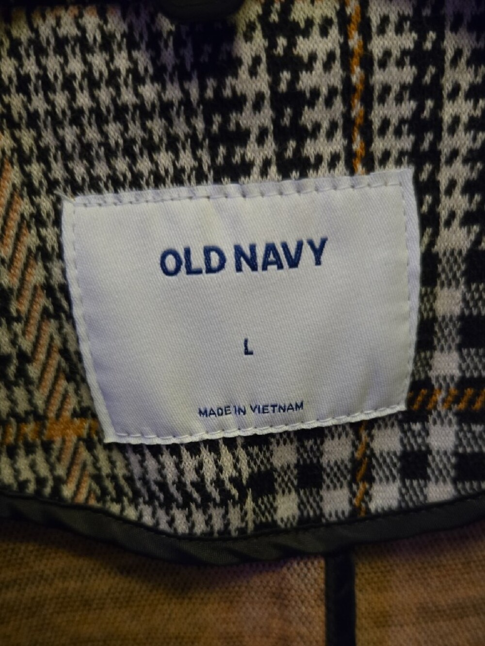 Old Navy Women's Houndstooth Plaid Blazer Sz L - Picture 2 of 4